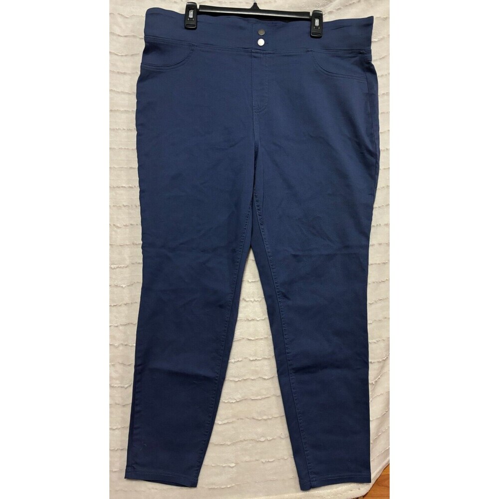 Terra & Sky Stretch Trousers, Dress, Business Pant, 1X (16W-18W), Blue Violet